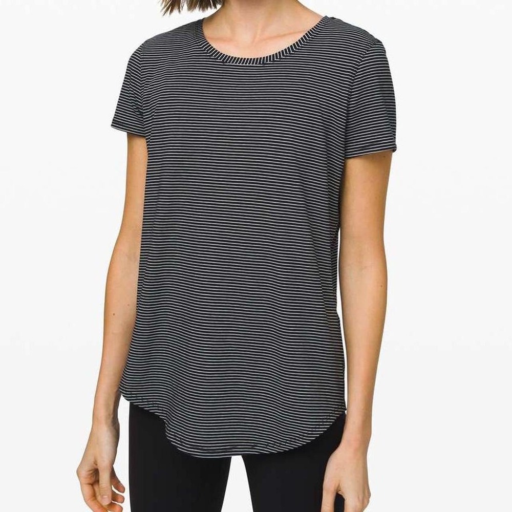 Lululemon | Love Crew Hyper Stripe Black White